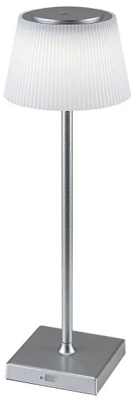 Rabalux 76013- LED Stmievateľná nabíjacia stolná lampa TAENA 4W/3,7V IP44 strieborná
