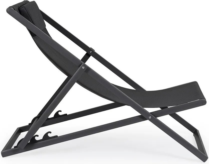 Antracitové kovové záhradné ležadlo Taylor – Bizzotto
