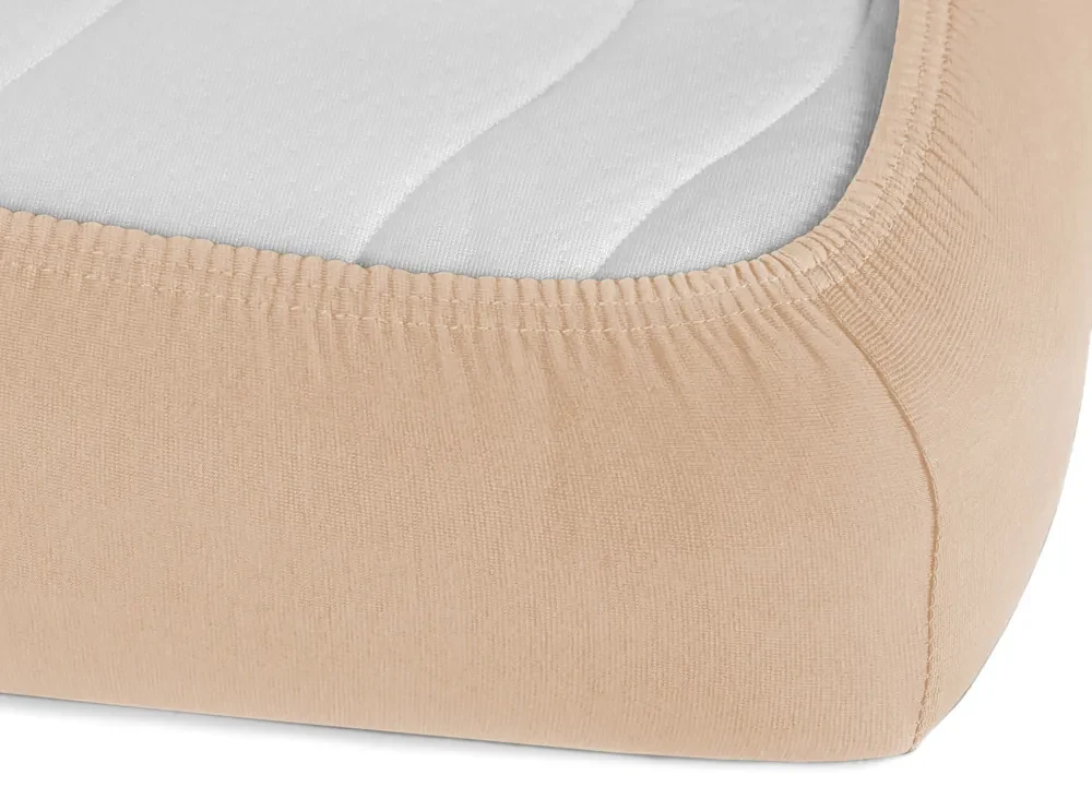 Jersey napínacie prestieradlo na vysoký matrac JR-033 Béžové 80 x 200 - výška 30 cm