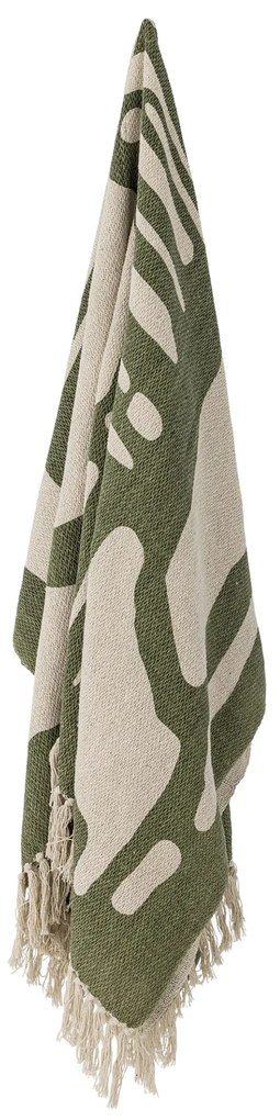 Bloomingville Prehoz z recyklovanej bavlny Dalmine Green 130 x 160 cm
