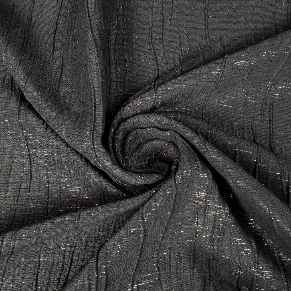 ZÁVES NA KRÚŽKOCH RENNE 140X250 CM ČIERNA