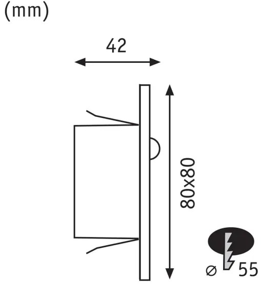 Paulmann 93134 - LED/1,2W Schodiskové svietidlo so senzorom EDGE 230V chróm