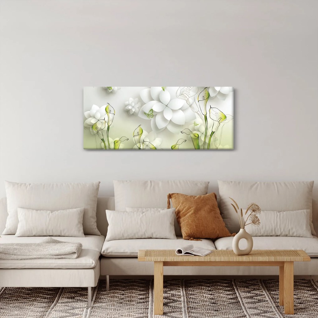 Obraz s kvetmi (120x50 cm)