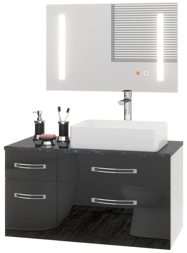 Kúpeľňový nábytok  Euphoria EUP P 90L/0/W/B/0/BK/MB