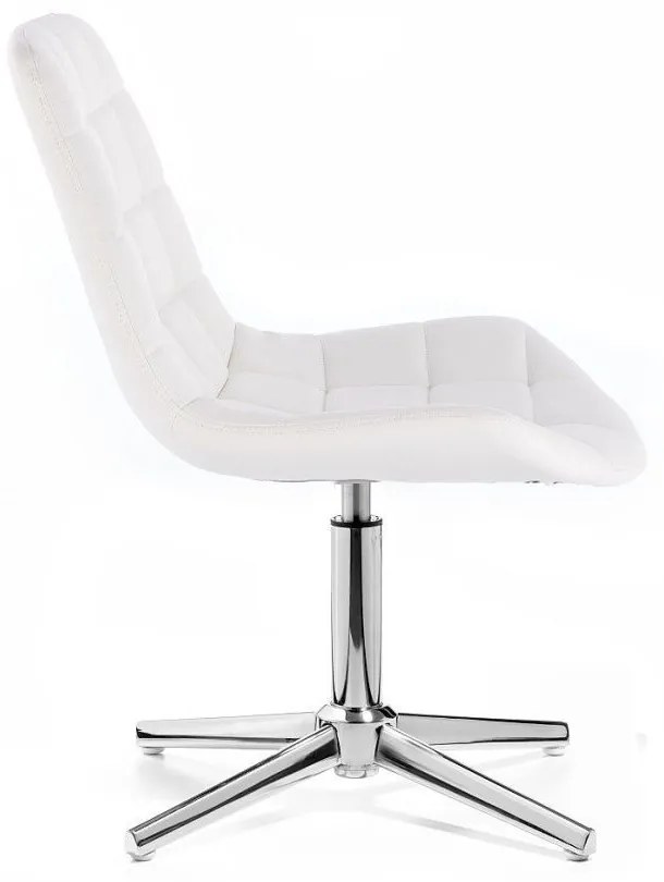 LuxuryForm DESIGN Stolička PARIS na striebornom kríži - biela