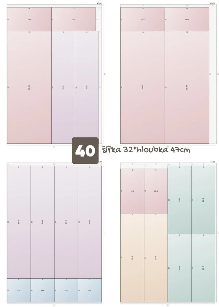 Organizér do šuplíku kuchyně i koupelny, příborník Rotho BASIC, mléčná (23x8)