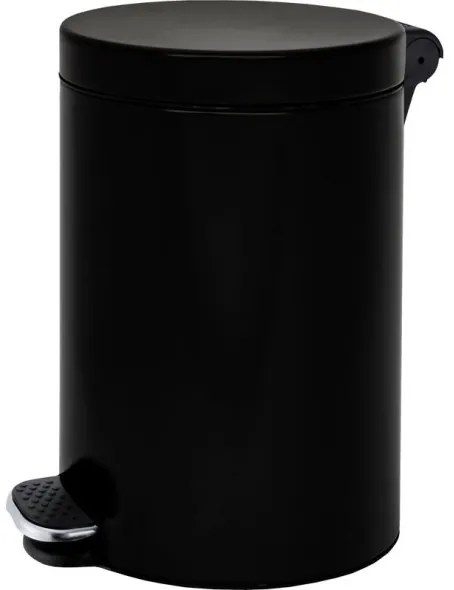 Alda Nášľapný odpadkový kôš 30 L, lakovaný čierny, plynulé zatváranie