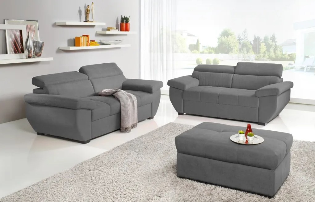 Dvojsedák Speedway, dymovo šedá látka