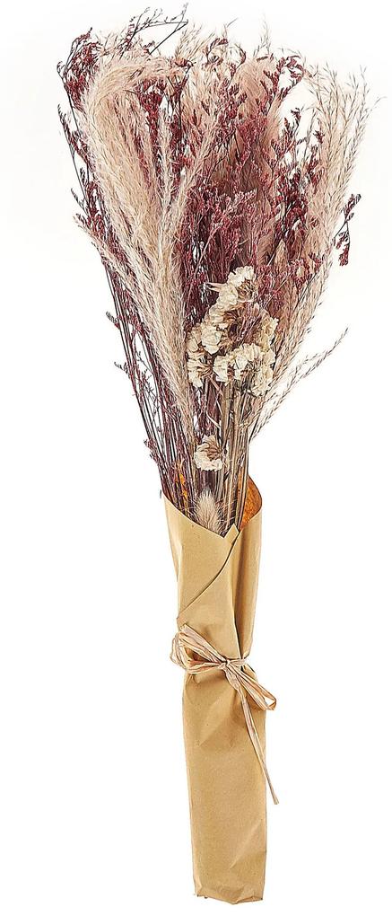 Kytica sušených kvetov 50 cm ružová ZAMORA Beliani