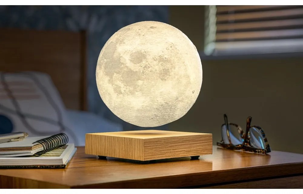 LED stolová lampa v prírodnej farbe (výška 14 cm) Moon – Gingko