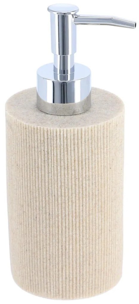Dávkovač mydla Porzio, piesková/s chrómovými prvkami, 310 ml
