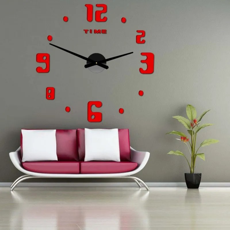 Moderné nalepovacie nástenné hodiny | 3D hodiny 12S009 HEU-
