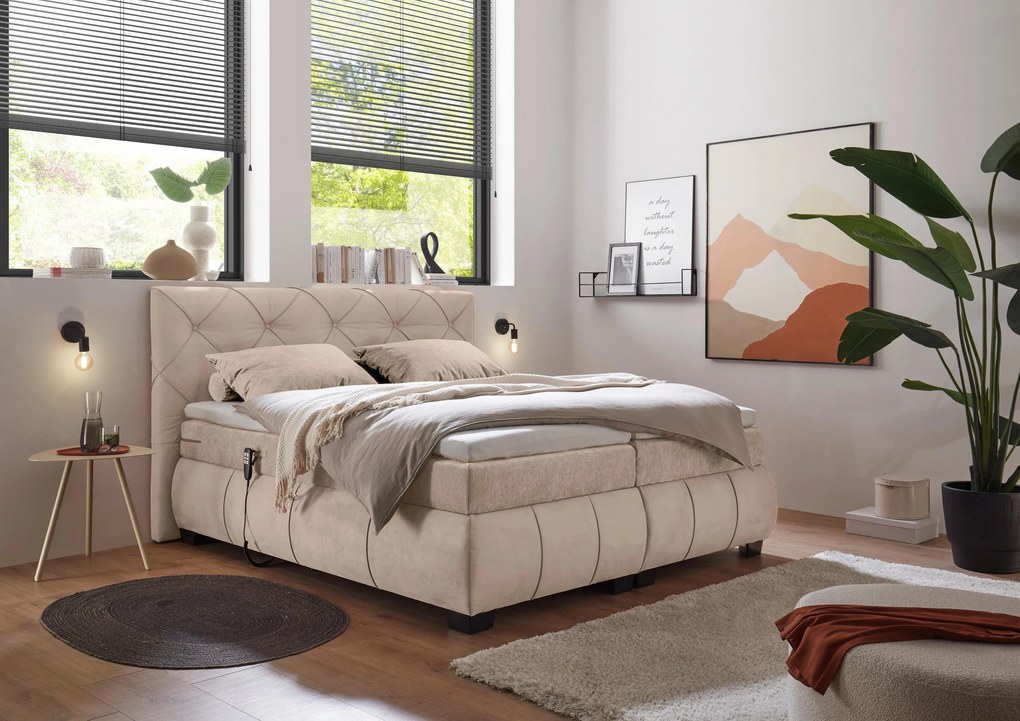 XXXLutz BOXSPRINGOVÁ POSTEĽ, 180/200 cm, hnedá MID.YOU - Online Only spálne - 002220057803