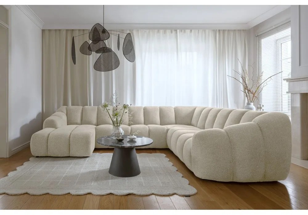 Béžová rohová pohovka (pravý roh/do tvaru "U") Shell – Miuform