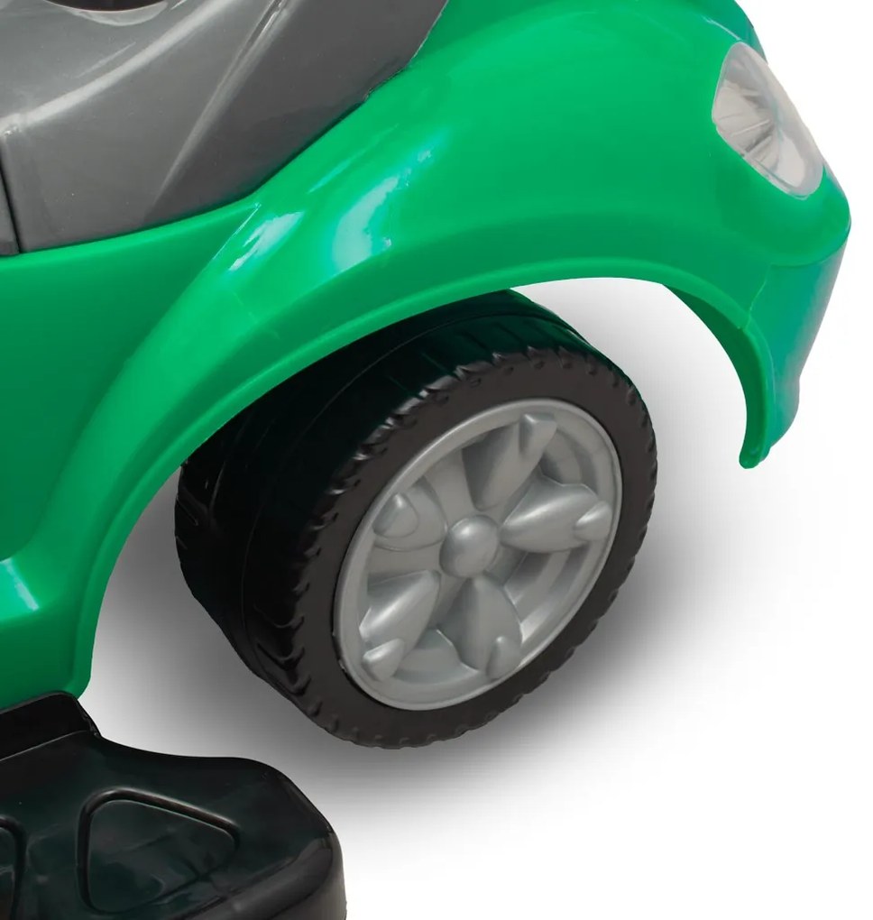 Detské odrážadlo s vodiacou tyčou 3v1 Baby Mix Mega Car zelené