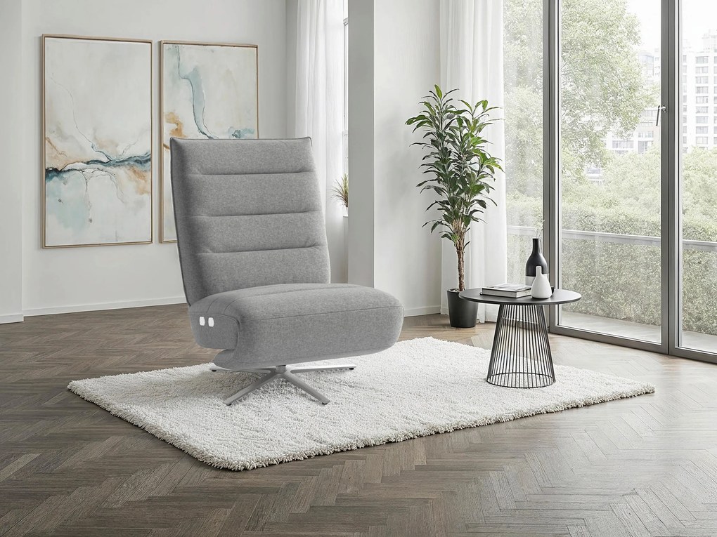 XXXLutz RELAXAČNÉ KRESLO, textil, sivá Sit & More - Online Only obývacie izby - 000144038002