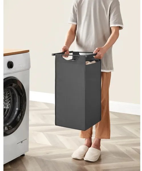 Kôš na bielizeň REX čierna/šedá