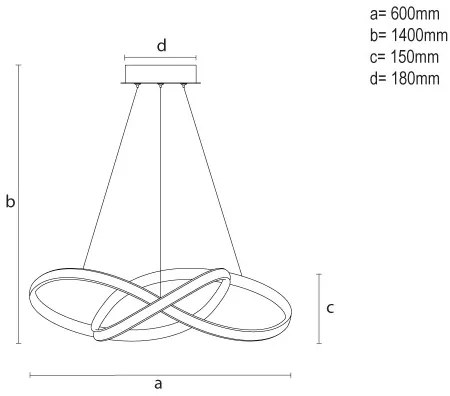 LED Stmievateľný luster na lanku LED/85W/230V 3000-6500K + diaľkové ovládanie