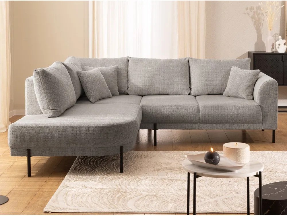 Taupe ženilková rohová pohovka (ľavý roh/do L) Mauris – Ropez