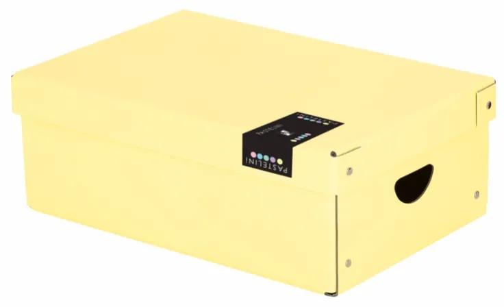 Krabica laminovaná PASTELINI žltá malá
