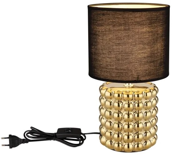 Globo 21626 - Stolná lampa VALENTINO 1xE14/40W/230V čierna/zlatá