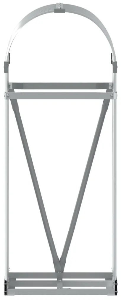 Držiak na polená strieborný 40x45x100 cm pozinkovaná oceľ