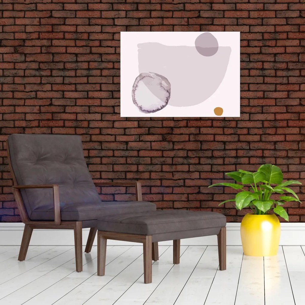 Sklenený obraz - Fialový minimalizmus N⁰2 (70x50 cm)