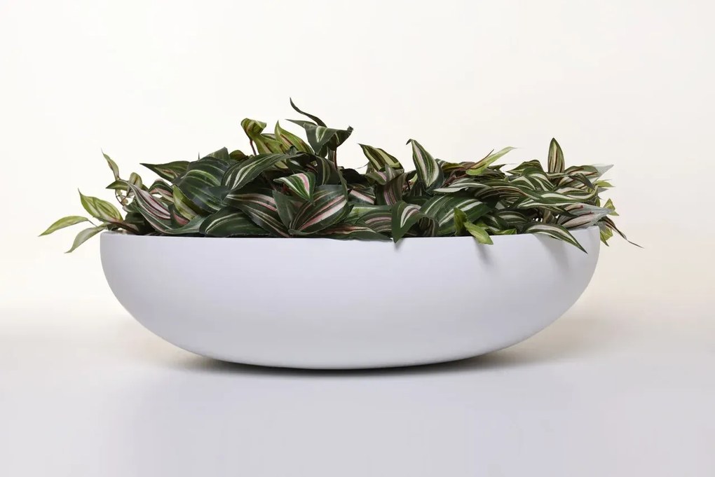 Okrasná miska PLANA, sklolaminát, 9xØ34 cm, biela