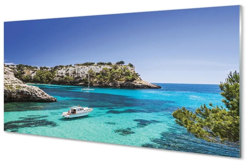 Sklenený obraz Španielsko Cliffs morské pobrežie 125x50 cm