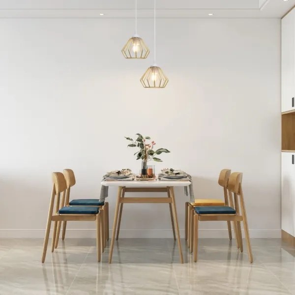 Luster na lanku CEED GOLD 2xE27/60W/230V pr. 28 cm biela/zlatá