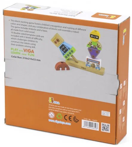 Skladacie kocky Viga 44652 roboti