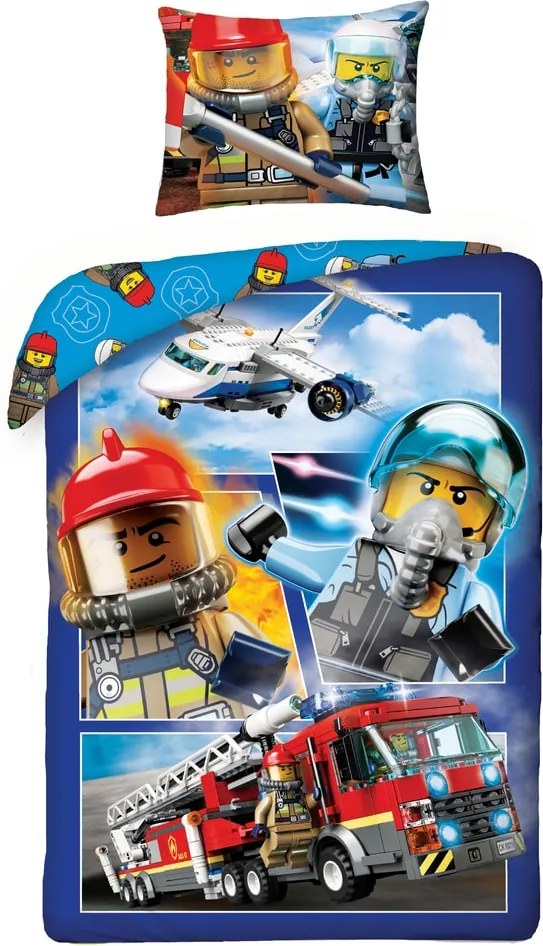 Halantex povlečení Lego CITY Záchranáři 822BL 140x200/70x90cm