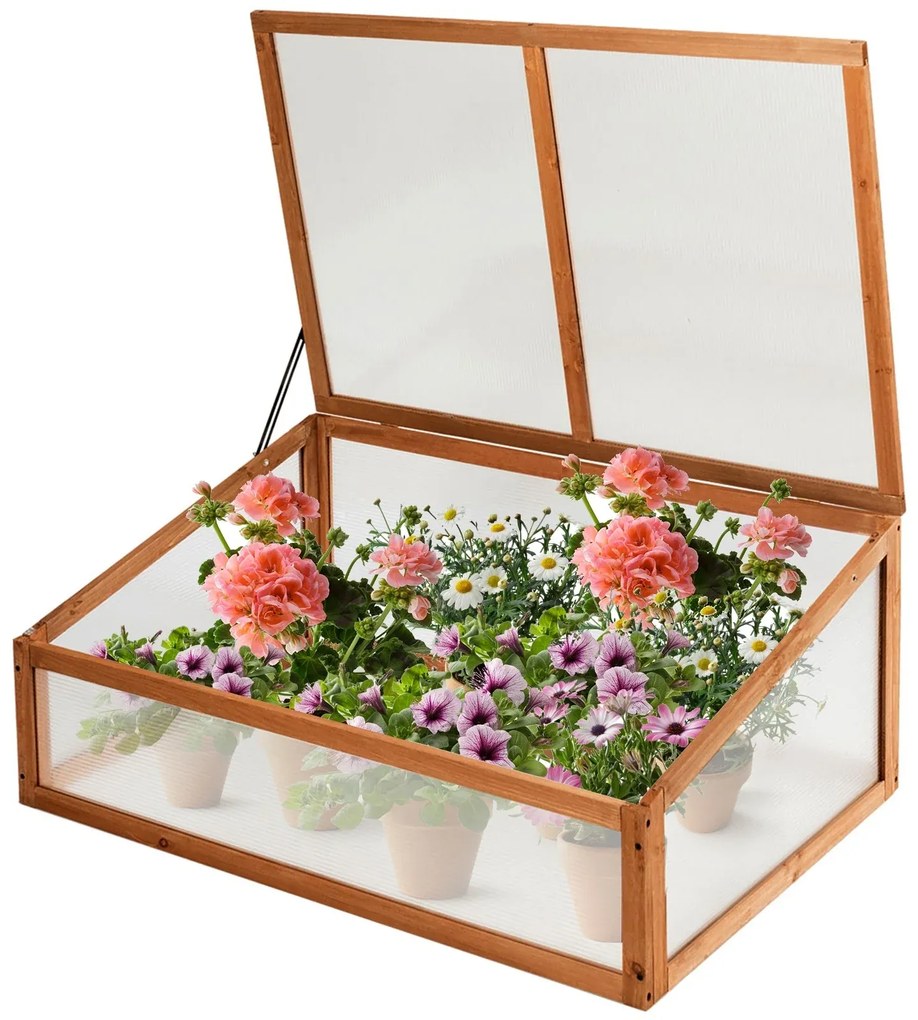 Vyvýšený kvetinový záhon/skleník | drevený