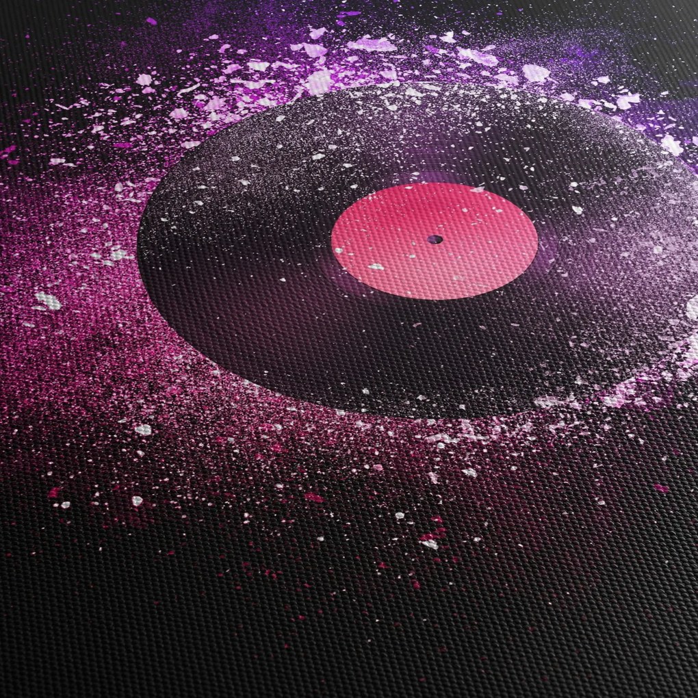 Obraz - Vinylová doska v ružovo-fialových (120x50 cm)