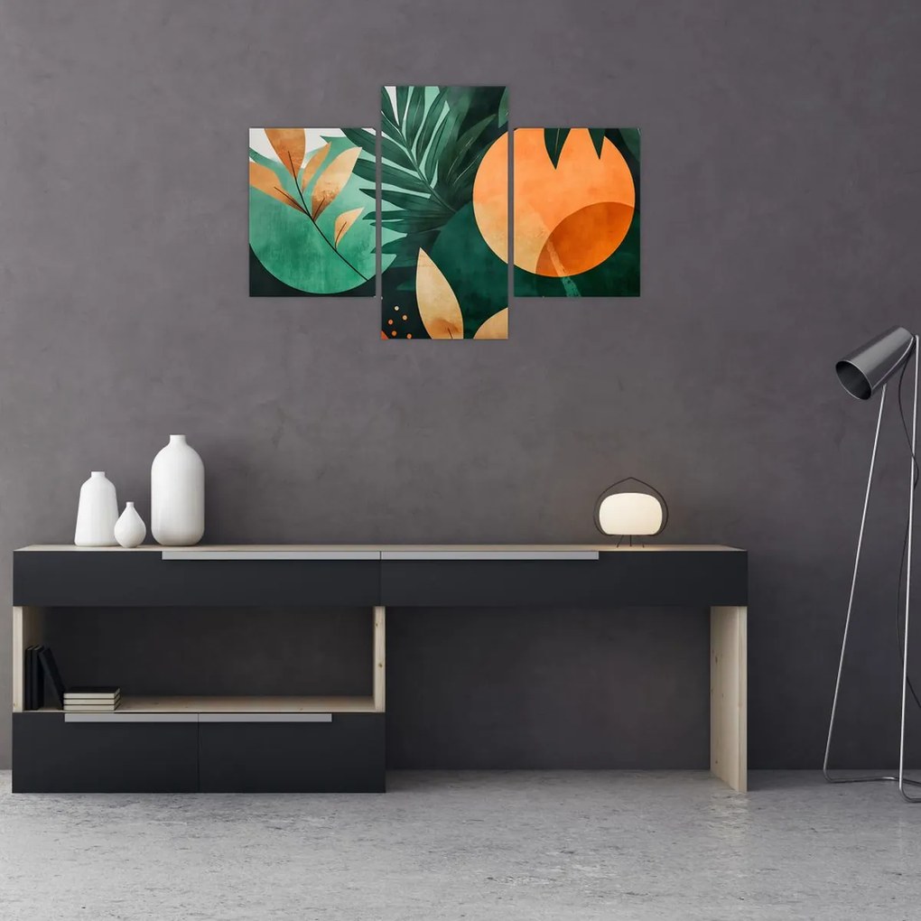 Obraz - Geometrické prírodné motívy (90x60 cm)