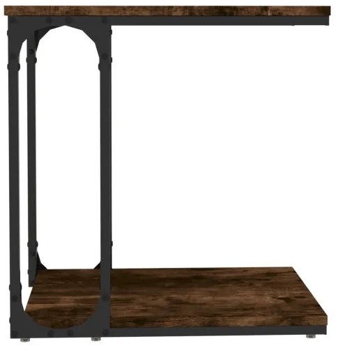 vidaXL Príručný stolík dymový dub 50x35x52 cm spracované drevo-