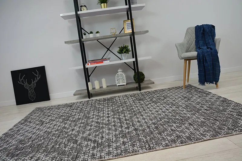 Šnúrkový koberec SIZAL LOFT 21145 BOHO slonovinová kosť - sivý