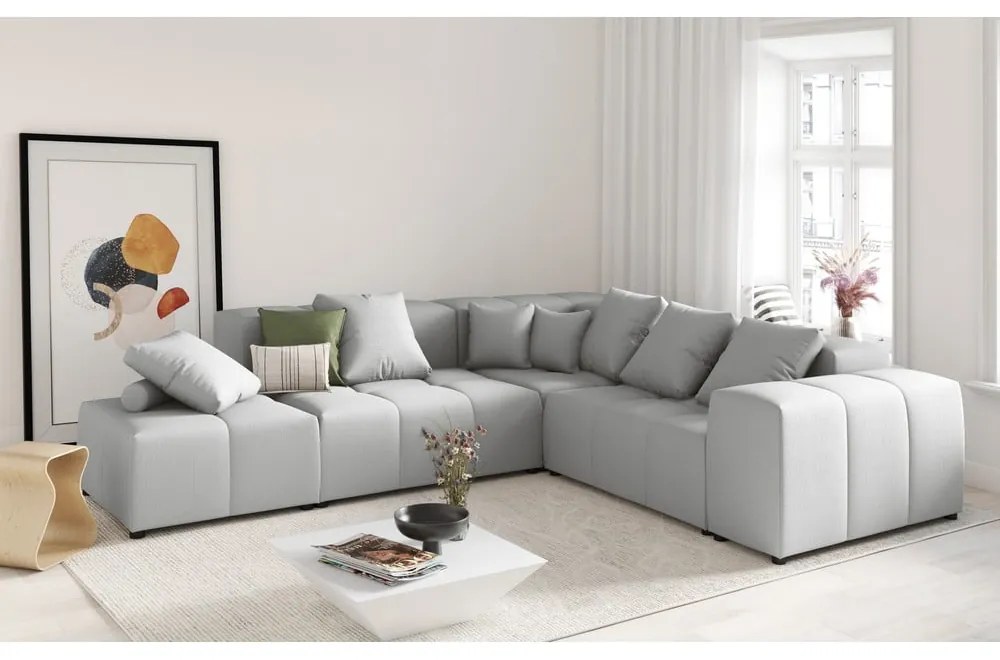 Sivý vankúš k modulárnej pohovke Rome - Cosmopolitan Design