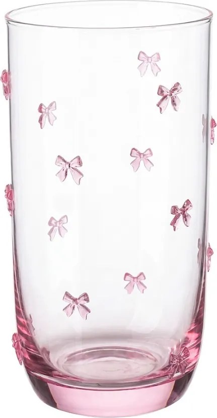 Pohár na vodu s motívom mašličiek - Ø 7*15 cm / 350 ml