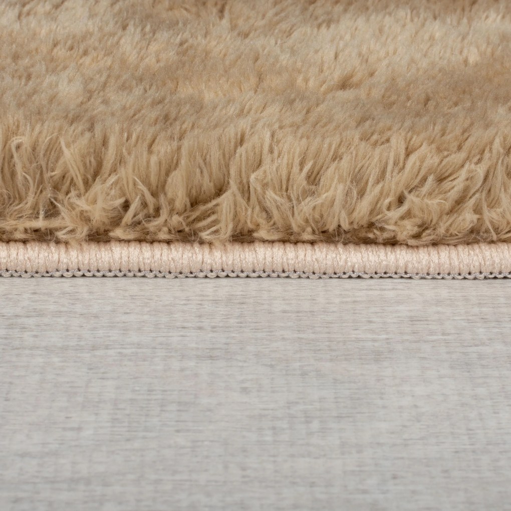 Flair Rugs, Kusový koberec Faroe Faux Fur Natural, 160x230, hnedá, obývacia izba