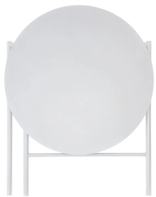 Biely kovový okrúhly jedálenský stôl ø 70 cm Disc – Zone