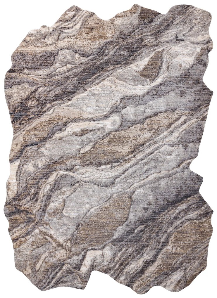 Moderný koberec TINE 75313B Skala, tmavo/sivý, svetlo/sivý