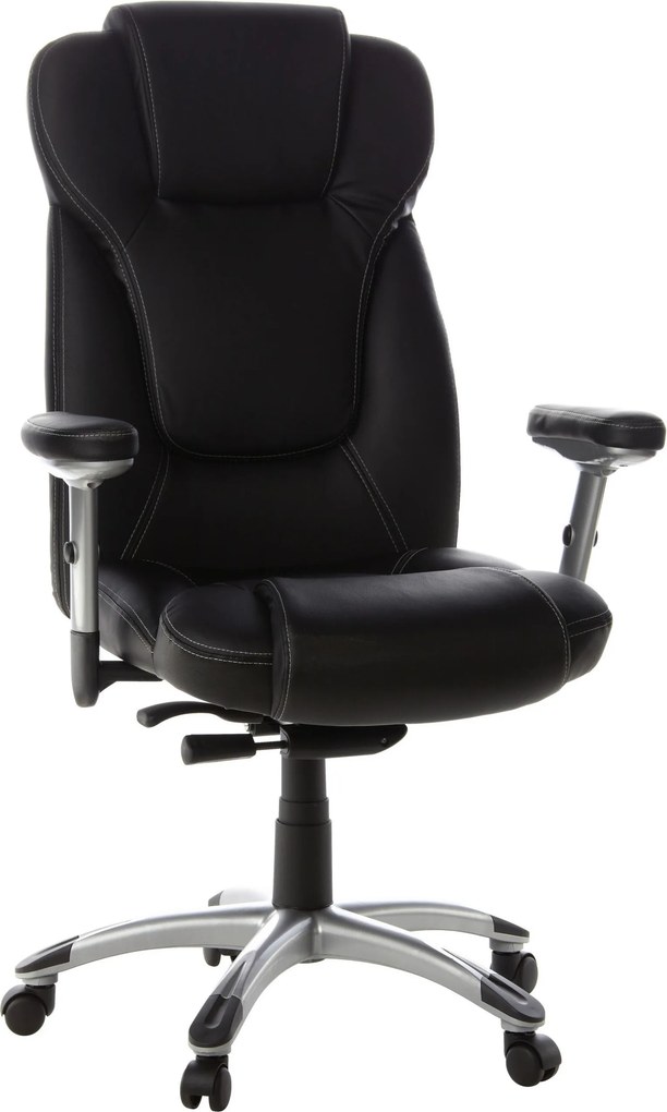 XXXLutz KANCELÁRSKE KRESLO, vzhľad kože, strieborná, čierna MID.YOU - Online Only kancelárie - 001918005901