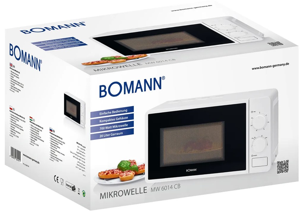 Bomann MW 6014 CB mikrovlnná rúra 20 l, biela