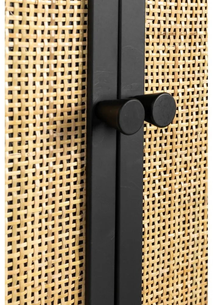 Čierny ratanový regál na víno Guuji - White Label