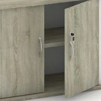 Nadstavba 2-dverová MIRELLI, 800 x 400 x 600 mm, biela/dub sonoma
