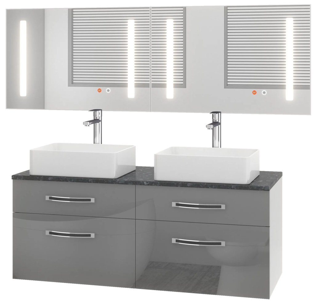 Kúpeľňový nábytok Euphoria EUP P 120D/0/W/S/0/BK/MB