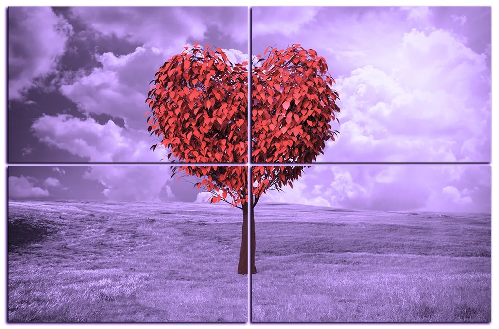 Obraz na plátne - Srdce v tvare stromu 1106FD (90x60 cm)