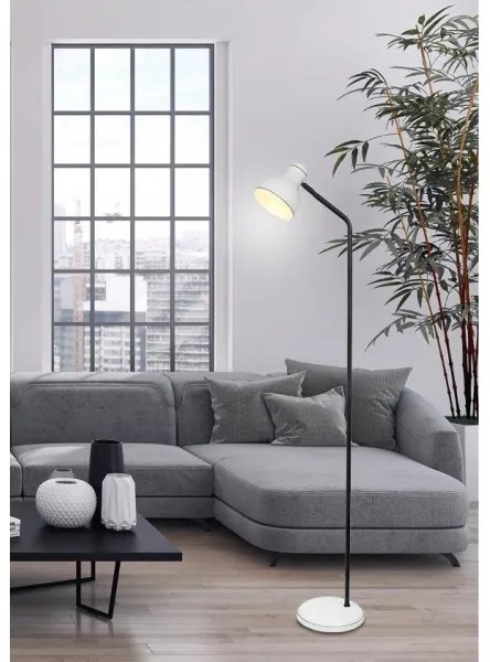 Stojacia lampa ZUMBA 1xE27/40W/230V biela/čierna