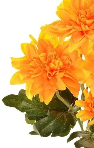 Umelá kvetina Dahlia žltá, 54 cm